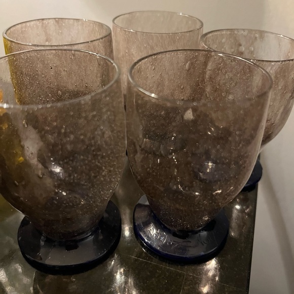 DAUM NANCY CORDIALS BUBBLEGLASS HANDBLOWN GLASS SET 5pc VERY RARE GLASS - Picture 4 of 16